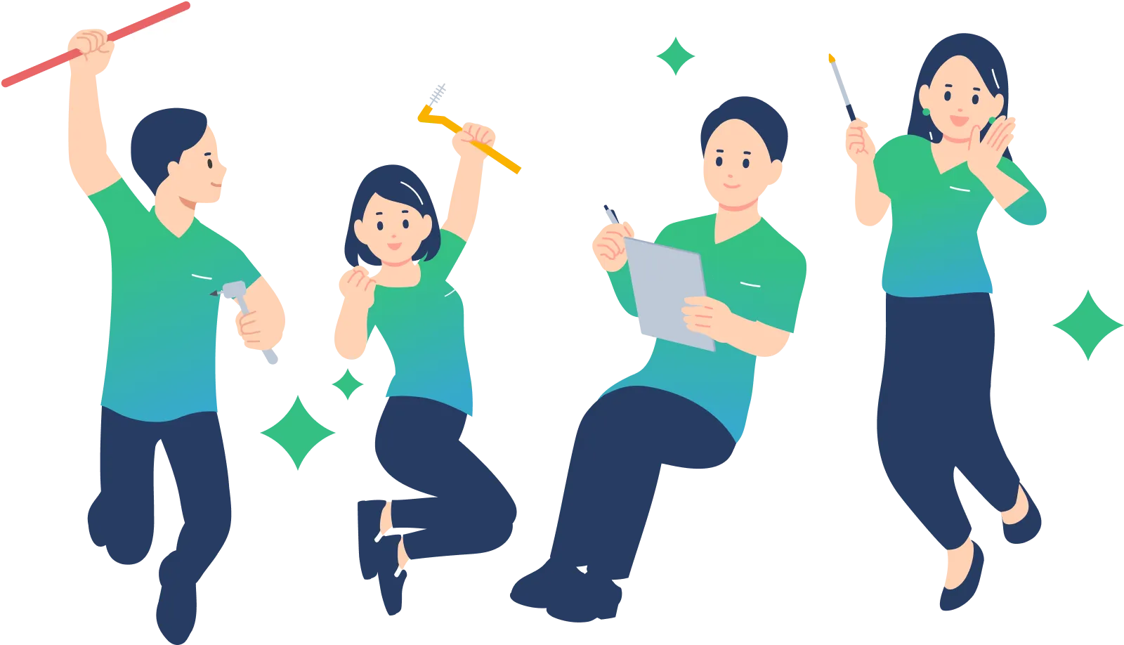 お問い合わせ送信完了を示すイラスト